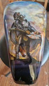 the deed is done.Airbrush auf Tankatrappe. Das wollte ich schon immer mal mit Airbrush malen 